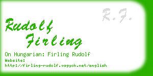 rudolf firling business card